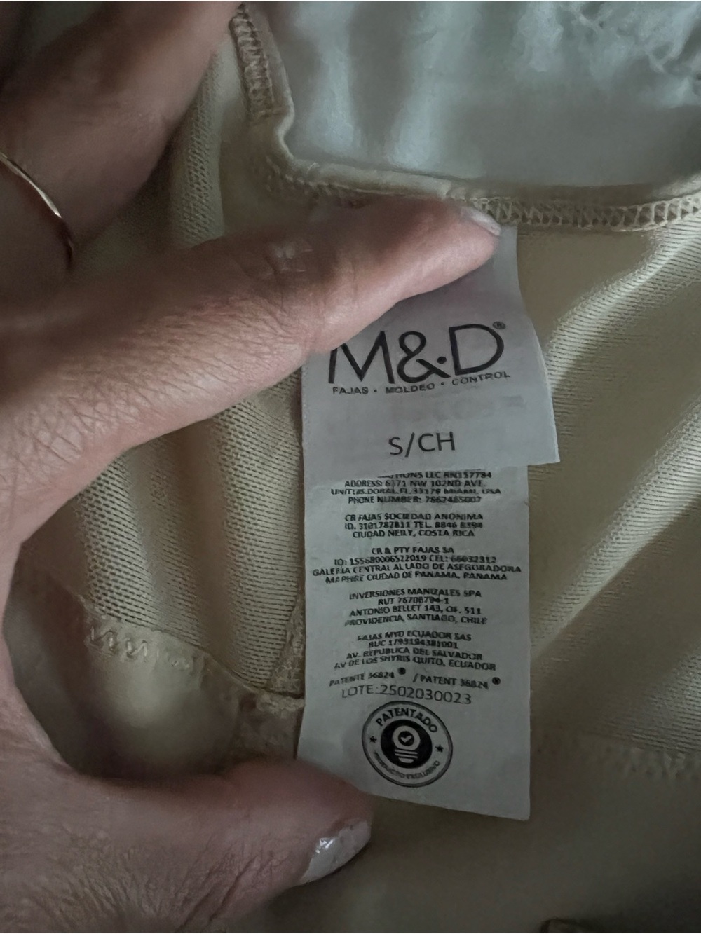 M&D Women’s Shapewear Briefs in Cream - S/CH